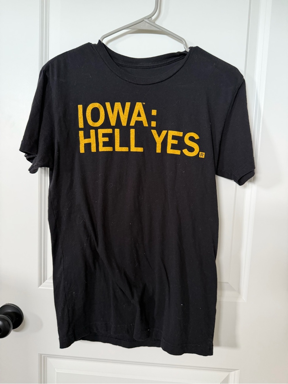 Iowa: Hell Yes Black Graphic Tee Size S